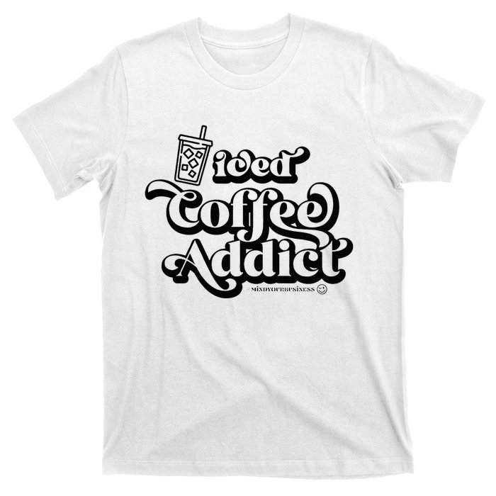 Iced Coffee Addict for Retro Iced Coffee Latte Lovers T-Shirt