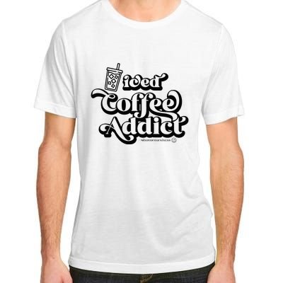 Iced Coffee Addict for Retro Iced Coffee Latte Lovers Adult ChromaSoft Performance T-Shirt