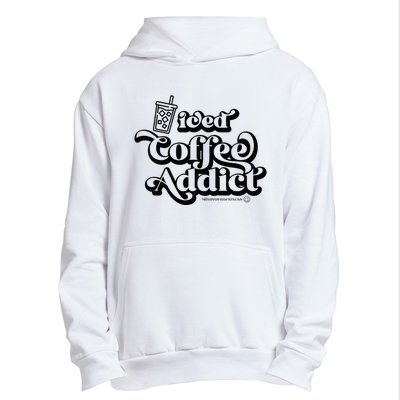 Iced Coffee Addict for Retro Iced Coffee Latte Lovers Urban Pullover Hoodie