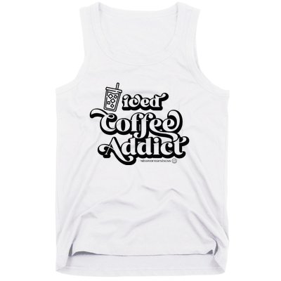 Iced Coffee Addict for Retro Iced Coffee Latte Lovers Tank Top