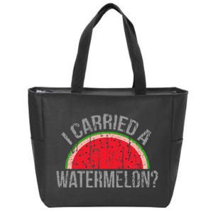 I Carried A Watermelon Funny Dancing For Dancers Zip Tote Bag