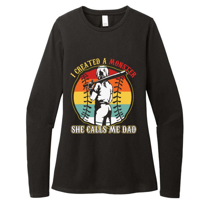 I Created A Monster She Call Me Dad Womens CVC Long Sleeve Shirt