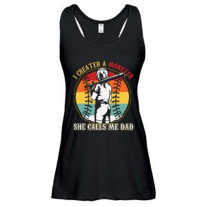 I Created A Monster She Call Me Dad Ladies Essential Flowy Tank