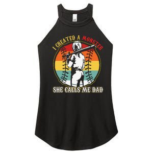 I Created A Monster She Call Me Dad Women's Perfect Tri Rocker Tank