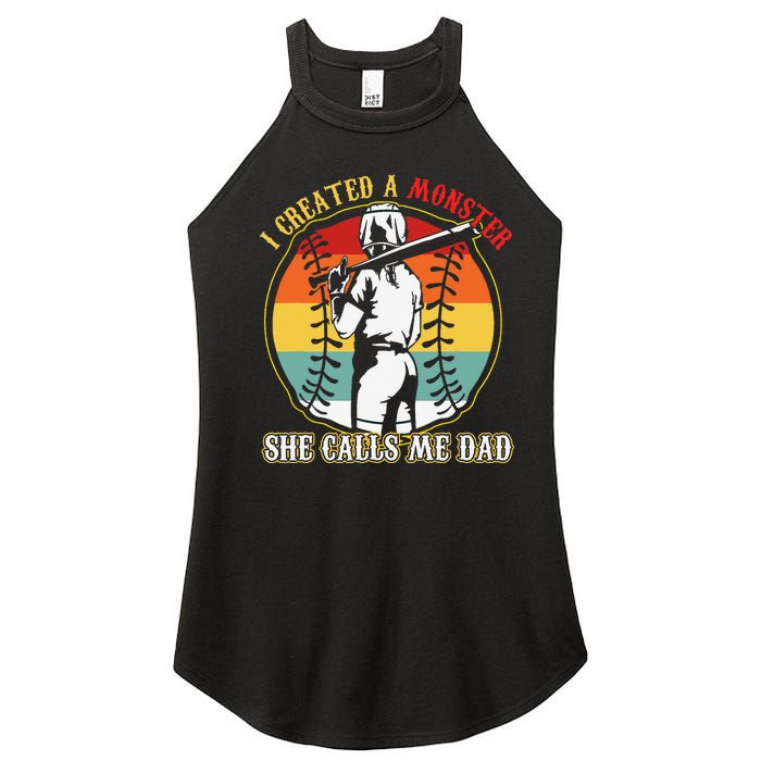 I Created A Monster She Call Me Dad Women's Perfect Tri Rocker Tank