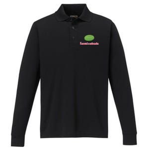 I Carried A Watermelon Performance Long Sleeve Polo