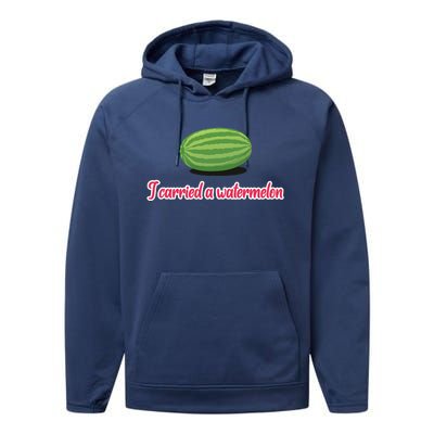 I Carried A Watermelon Performance Fleece Hoodie