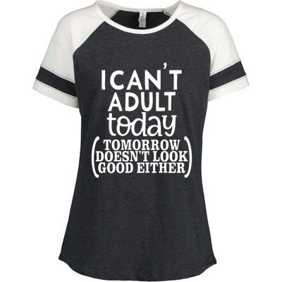 I CanT Adult Today Enza Ladies Jersey Colorblock Tee