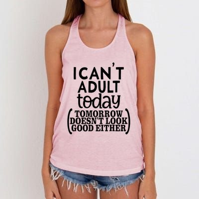 I CanT Adult Today Women's Knotted Racerback Tank