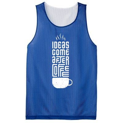 Ideas Come After Coffee Mesh Reversible Basketball Jersey Tank