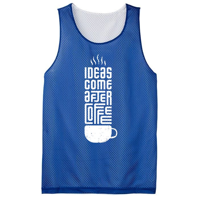 Ideas Come After Coffee Mesh Reversible Basketball Jersey Tank