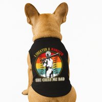 I Created A Monster She Call Me Dad Softball Baseball Lover Doggie Tank