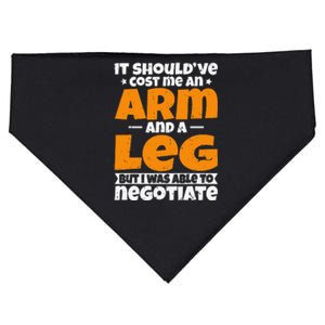 It Cost an Arm and a Leg Funny Amputation Leg Amputee USA-Made Doggie Bandana