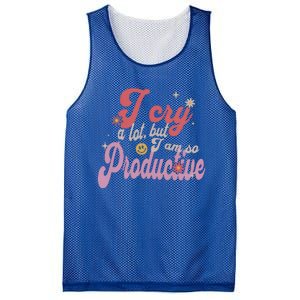 I Cry A Lot But IM So Productive Mesh Reversible Basketball Jersey Tank