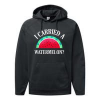 I Carried A Watermelon Funny Dancing Performance Fleece Hoodie