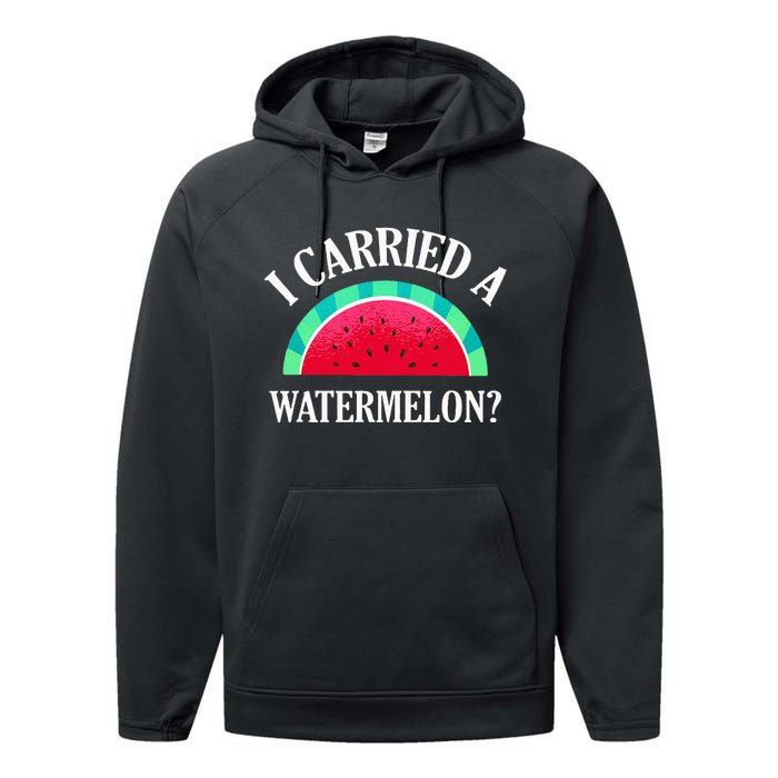 I Carried A Watermelon Funny Dancing Performance Fleece Hoodie