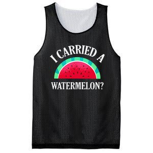 I Carried A Watermelon Funny Dancing Mesh Reversible Basketball Jersey Tank