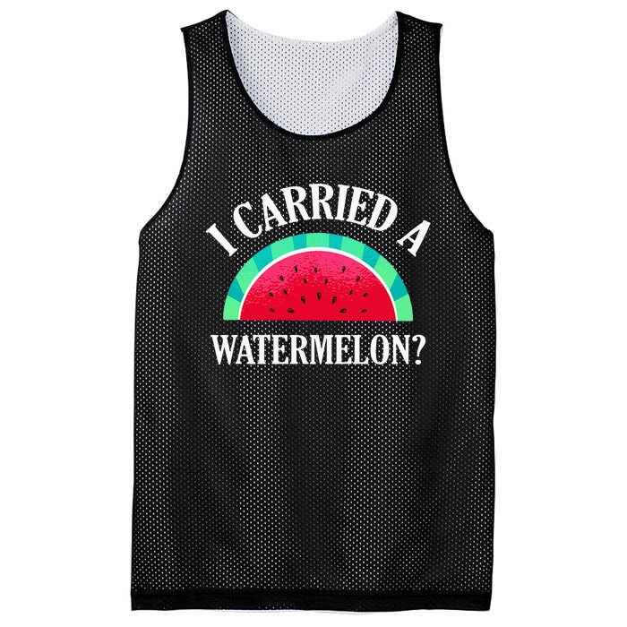 I Carried A Watermelon Funny Dancing Mesh Reversible Basketball Jersey Tank