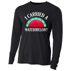 I Carried A Watermelon Funny Dancing Cooling Performance Long Sleeve Crew