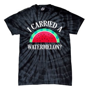 I Carried A Watermelon Funny Dancing Tie-Dye T-Shirt