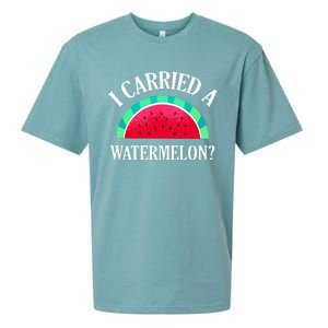 I Carried A Watermelon Funny Dancing Sueded Cloud Jersey T-Shirt