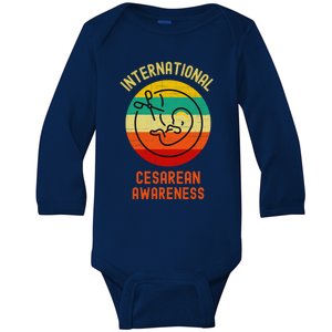 International Cesarean Awareness Month Gift C Section Support Great Gift Baby Long Sleeve Bodysuit