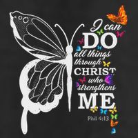 I Can All Through Christ Butterfly Art Religious Cool Comfort Performance Bucket Hat