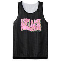 I Cry A Lot But I Am So Productive Funny Trending Meme Mesh Reversible Basketball Jersey Tank