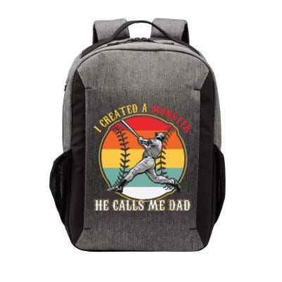 I Created A Monster He Call Me Dad Baseball Fathers Day Vector Backpack