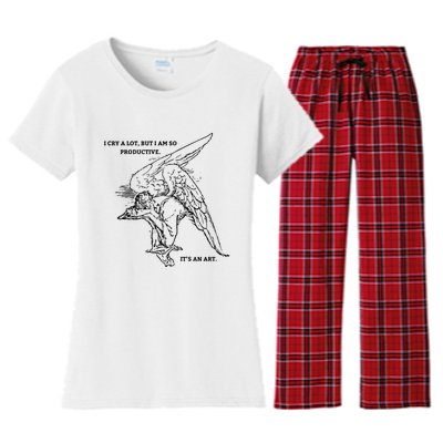 I Cry A Lot I Am So Productive Women's Flannel Pajama Set