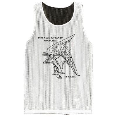 I Cry A Lot I Am So Productive Mesh Reversible Basketball Jersey Tank