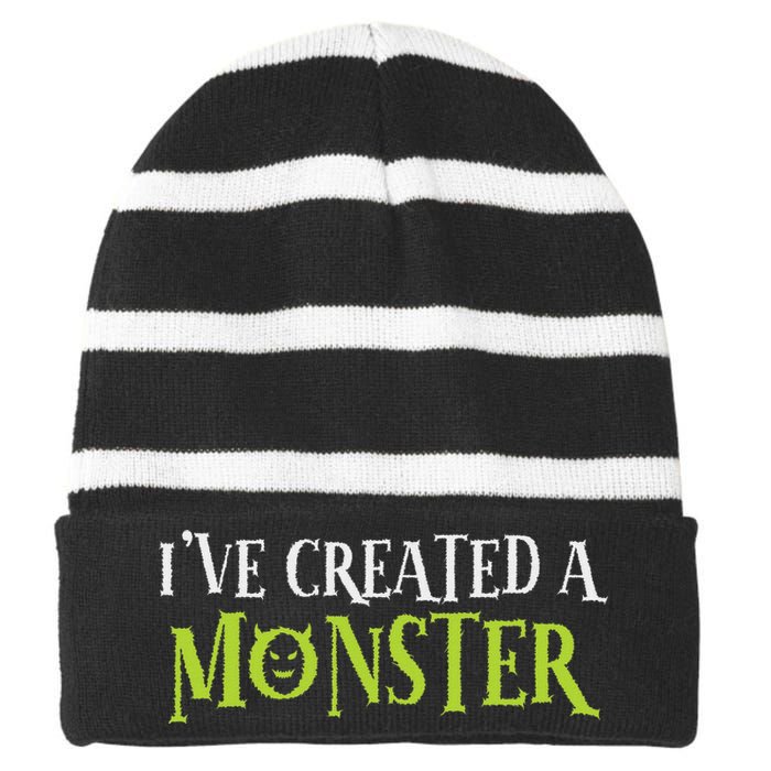 IVe Created A Monster Matching Mom And Set Striped Beanie with Solid Band