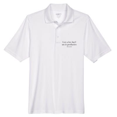 I Cry A Lot But I Am So Productive Men's Origin Performance Pique Polo