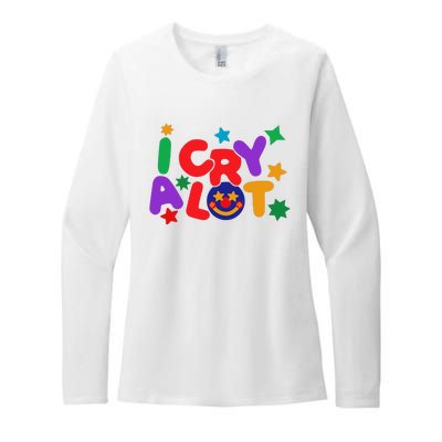 I Cry A Lot Funny Meme Womens CVC Long Sleeve Shirt