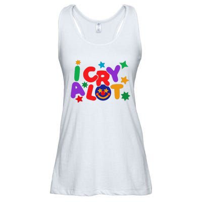 I Cry A Lot Funny Meme Ladies Essential Flowy Tank