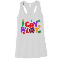 I Cry A Lot Funny Meme Women's Racerback Tank