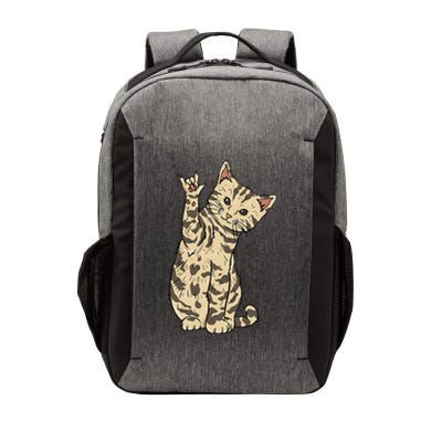 ILY Cat ASL Hand Gesture Deaf Hearing Loss Awareness Vector Backpack