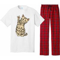 ILY Cat ASL Hand Gesture Deaf Hearing Loss Awareness Pajama Set