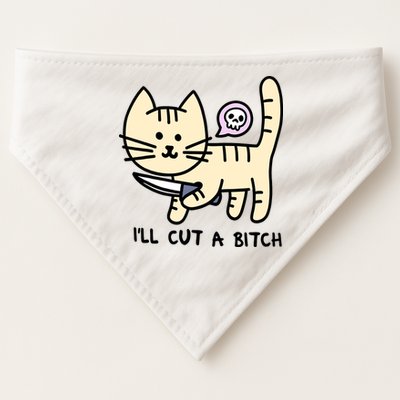ILl Cut A Bitch Funny Cat USA-Made Doggie Bandana
