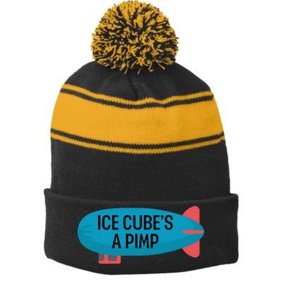 Ice CubeS A Pimp Stripe Pom Pom Beanie