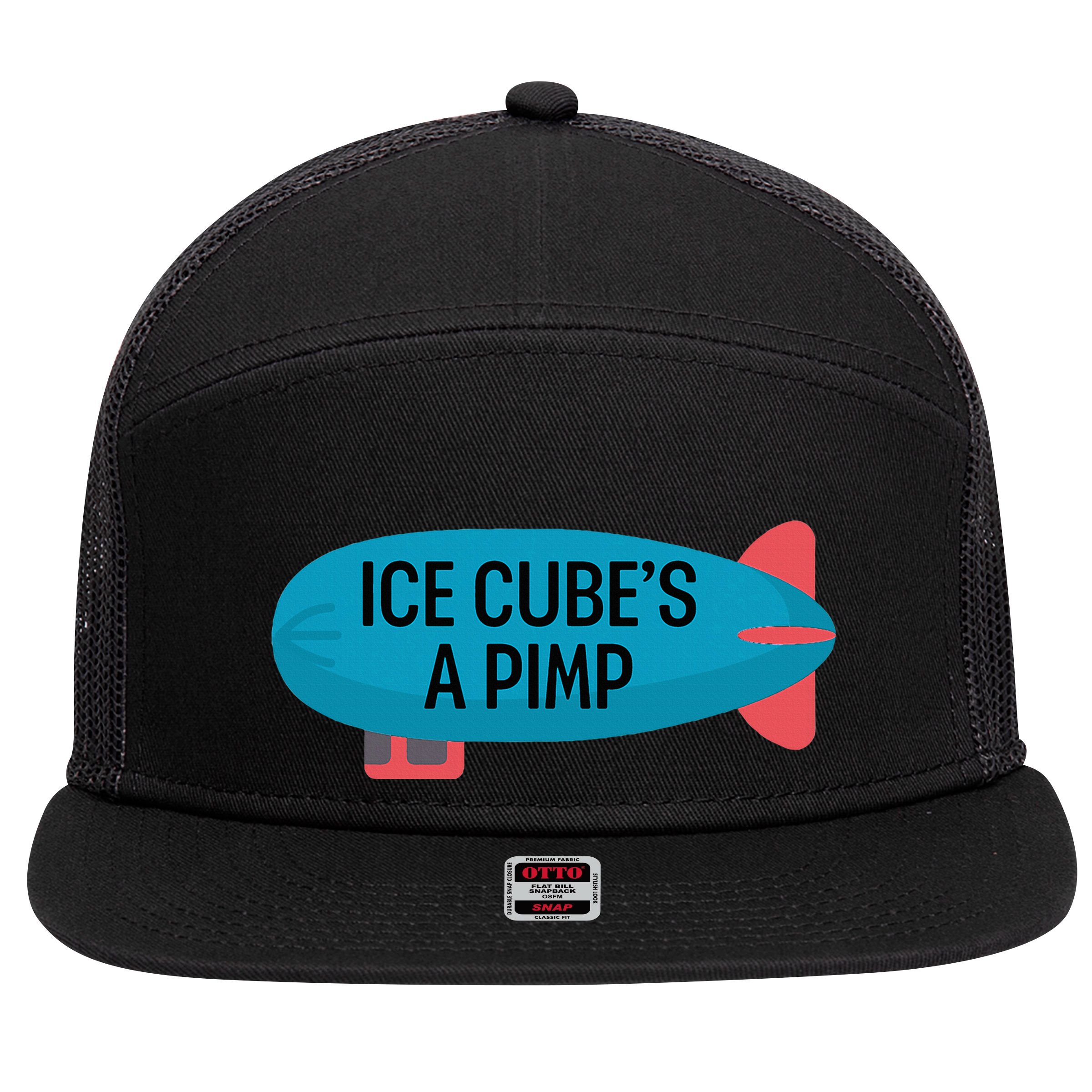 Ice CubeS A Pimp 7 Panel Mesh Trucker Snapback Hat