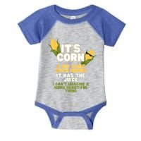 It's Corn A Big Lump With Knobs It Has The Juice Its Corn Infant Baby Jersey Bodysuit