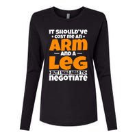 It Cost An Arm And A Leg Funny Amputation Leg Amputee Womens Cotton Relaxed Long Sleeve T-Shirt