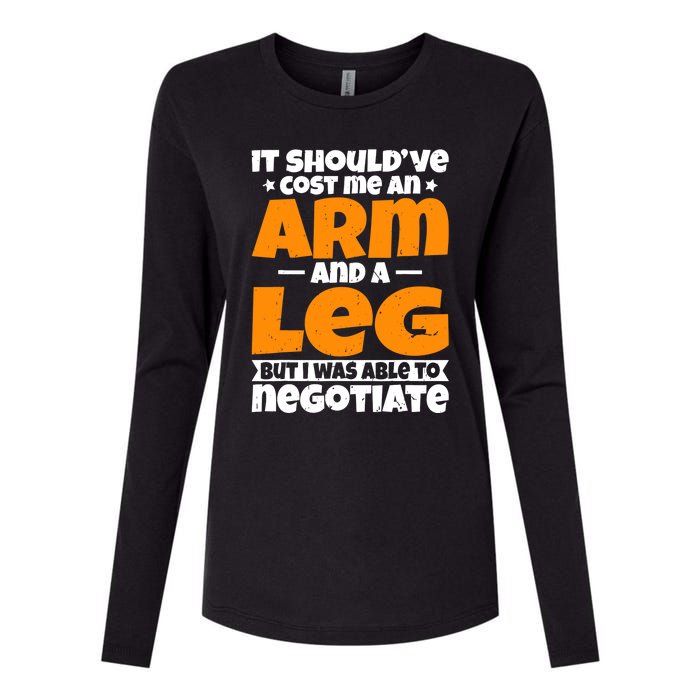 It Cost An Arm And A Leg Funny Amputation Leg Amputee Womens Cotton Relaxed Long Sleeve T-Shirt