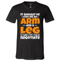 It Cost An Arm And A Leg Funny Amputation Leg Amputee V-Neck T-Shirt