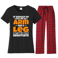 It Cost An Arm And A Leg Funny Amputation Leg Amputee Women's Flannel Pajama Set