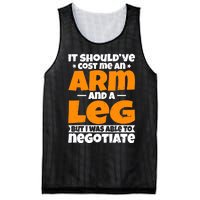 It Cost An Arm And A Leg Funny Amputation Leg Amputee Mesh Reversible Basketball Jersey Tank