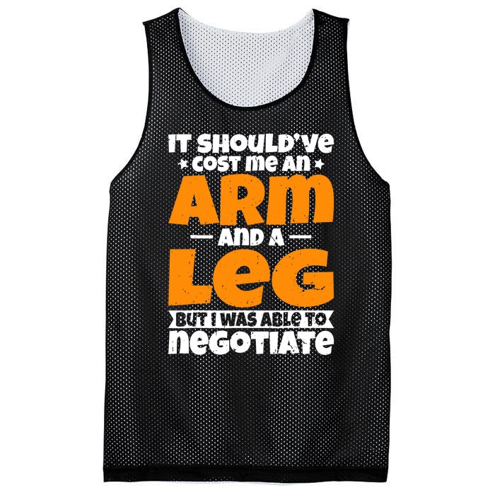 It Cost An Arm And A Leg Funny Amputation Leg Amputee Mesh Reversible Basketball Jersey Tank