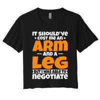 It Cost An Arm And A Leg Funny Amputation Leg Amputee Women's Crop Top Tee