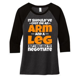 It Cost An Arm And A Leg Funny Amputation Leg Amputee Women's Tri-Blend 3/4-Sleeve Raglan Shirt